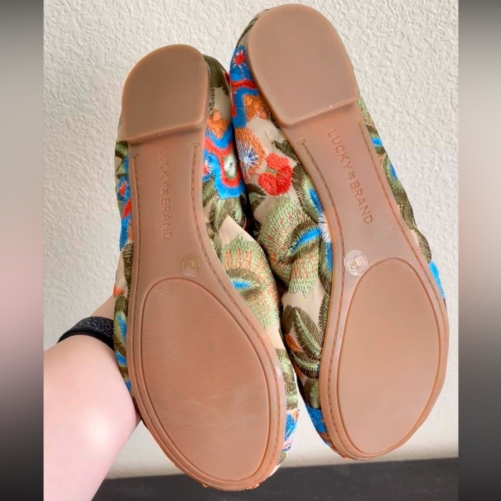 Lucky Brand Women's Floral Ballet Flats - Multicolor - Picture 10 of 11